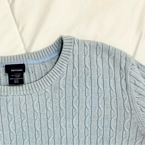 Blue Cable Knit Sweater - Picture 1 of 4